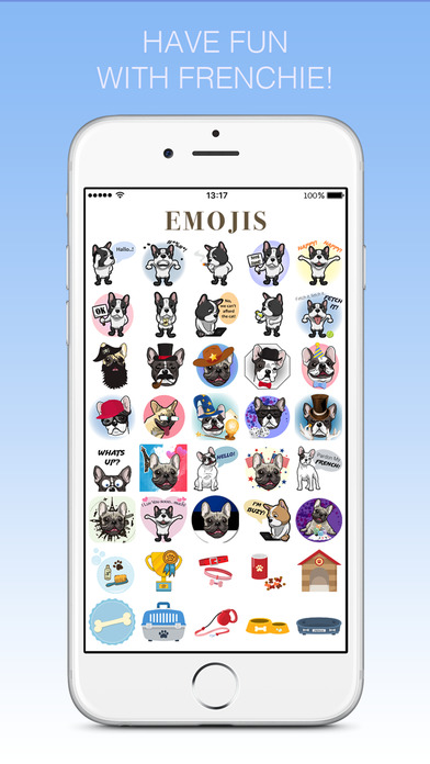 Frenchie - French Bulldog emoji stickers screenshot 3