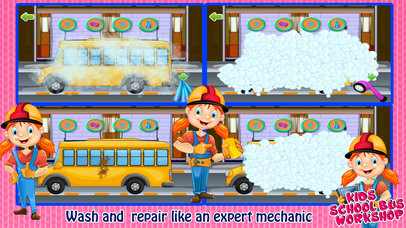 School Bus Wash And Repair - kids Game screenshot 3