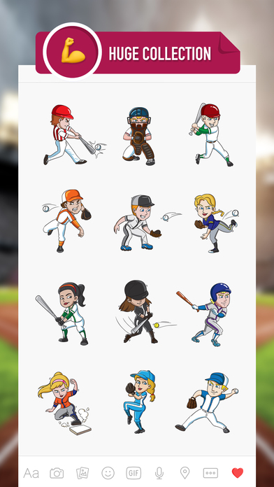 BaseballMoji - baseball emojis & stickers pack screenshot 2