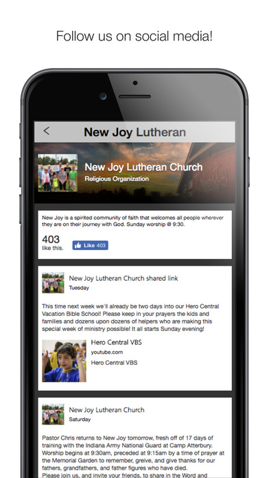 New Joy Lutheran Church | Westfield IN screenshot 2