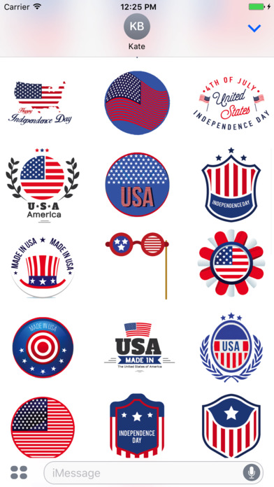 USA Stickers 4th of July emoji screenshot 2
