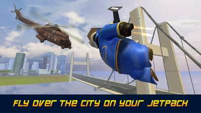 Panda Rope Stunts: Flight over Crime City screenshot 4