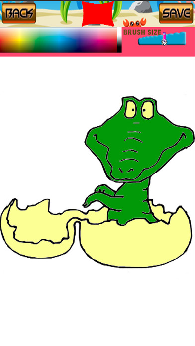 Crocodile Cartoon Coloring Book Education screenshot 2