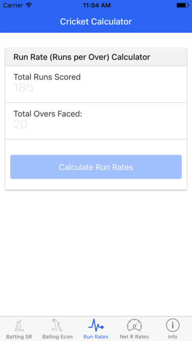 Cricket Score Calculator screenshot 3