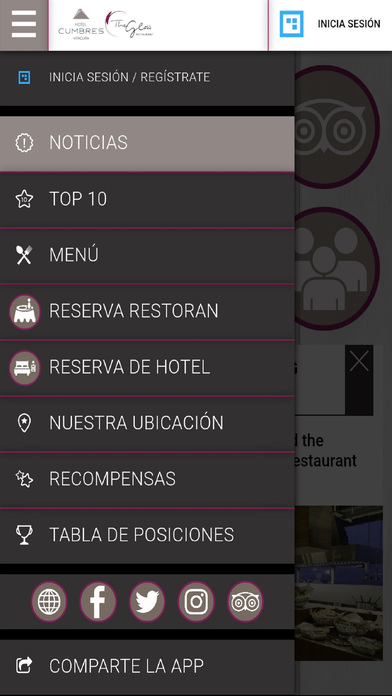 Hotel Cumbres Vitacura / Restaurant The Glass screenshot 2