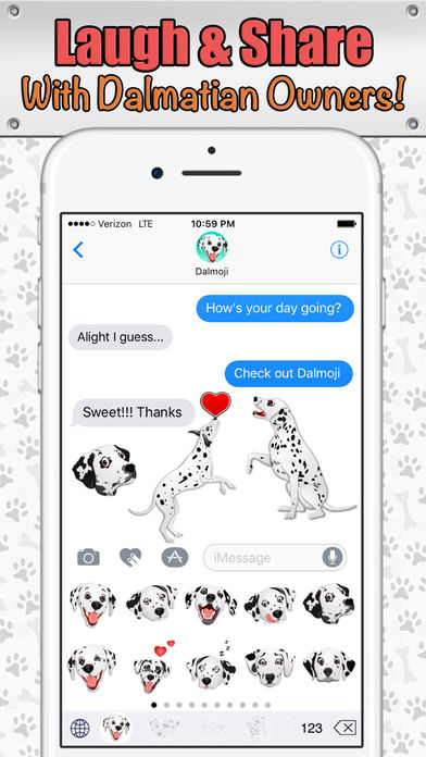 Dalmoji- Dalmatian Emojis and Stickers! screenshot 4