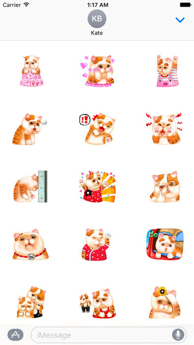 So Cute Cat Cartoon Sticker screenshot 2