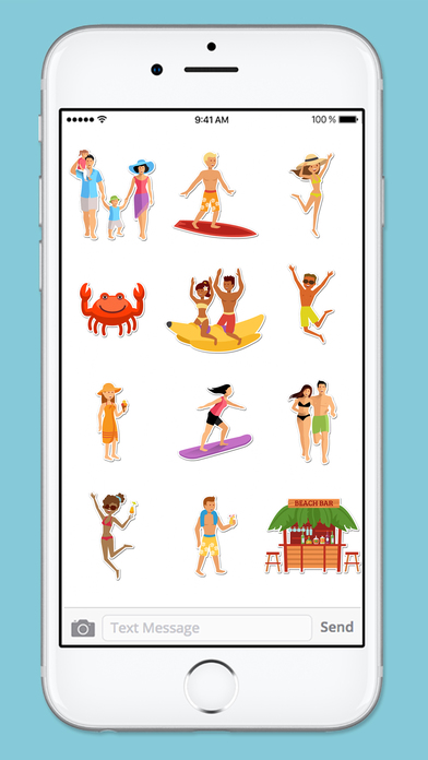 Beach Vacation Summer Fun & Friends Sticker Pack screenshot 4