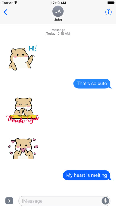Animated Cute Fat Hamster Stickers screenshot 3