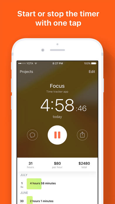 Focus – Time Tracker for Remote Work screenshot 2