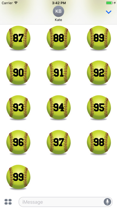 Softball Emojis Numbers Eddition screenshot 2