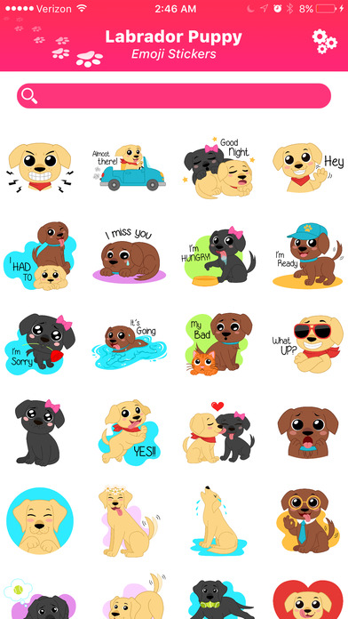 Labrador Puppy Emoji Stickers screenshot 2