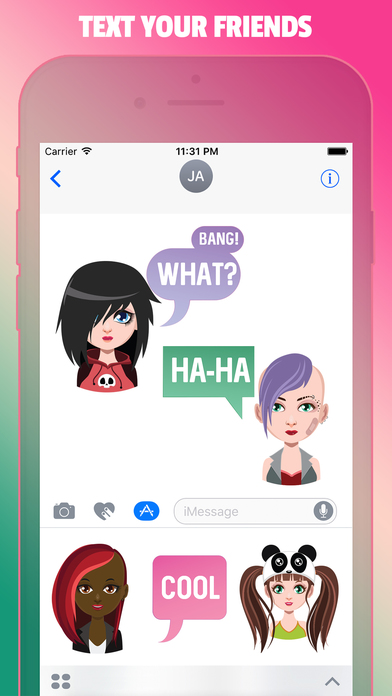 Alternative Girls - New 2017 Emoji Stickers App screenshot 2