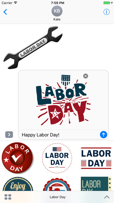 Happy Labor Day - Stickers for Message screenshot 2