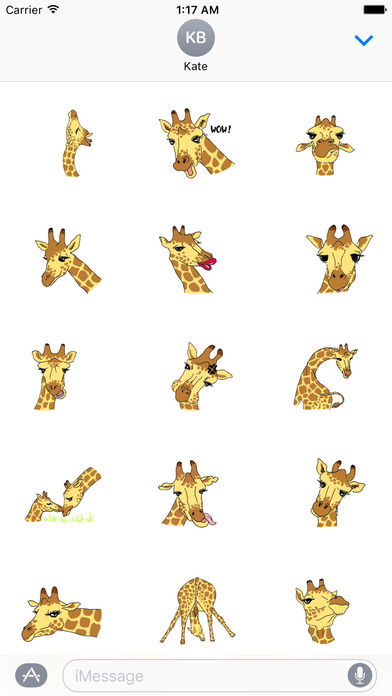 Giraffe and Love Sticker screenshot 2