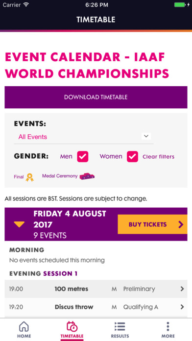 IAAF World Championships London 2017 screenshot 2