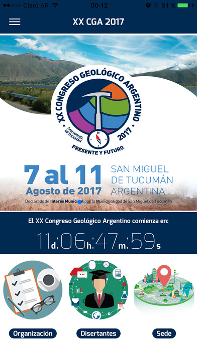 Congreso Geológico Argentino screenshot 2