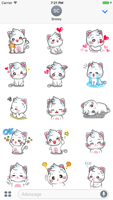 Snowy Cat Sticker screenshot 3