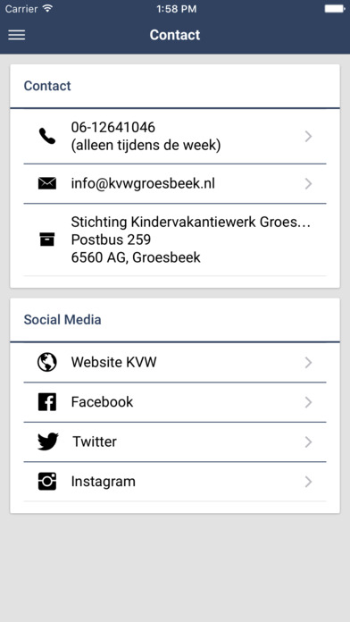 KVW Groesbeek screenshot 4