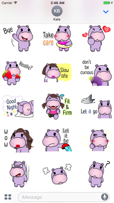 Hippo Emoji Stickers screenshot 3