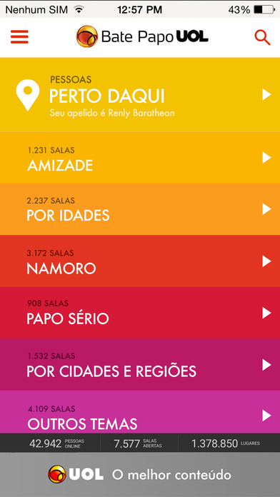 Captura de tela do iPhone 2