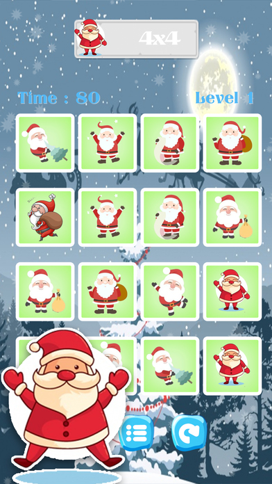 Santa Claus & Christmas Match Find The Pairs screenshot 2