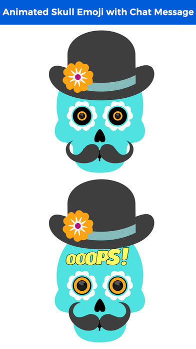 Animated Funny Skull Emoji screenshot 2