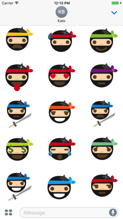 Ninja Stickers for iMessage screenshot 2