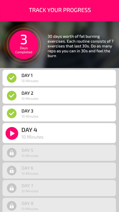 30 Day Fitness Challenge For screenshot 4