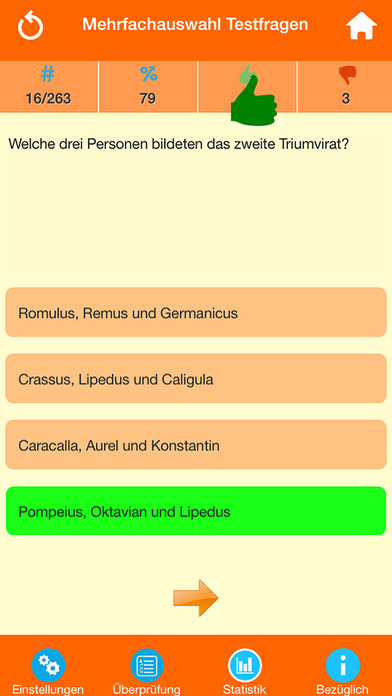 Das Römische Reich Wissenstest screenshot 2