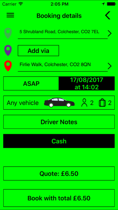 All the 8's Taxis, Colchester screenshot 3