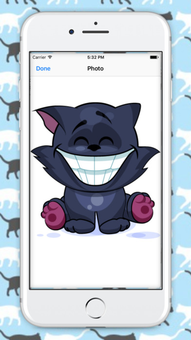 Fang! Beautiful Black Cat Emojis screenshot 2