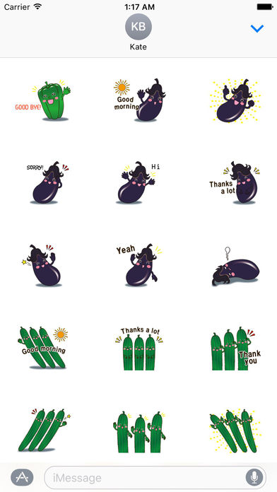 Funny Vegetables Emoji Sticker screenshot 2