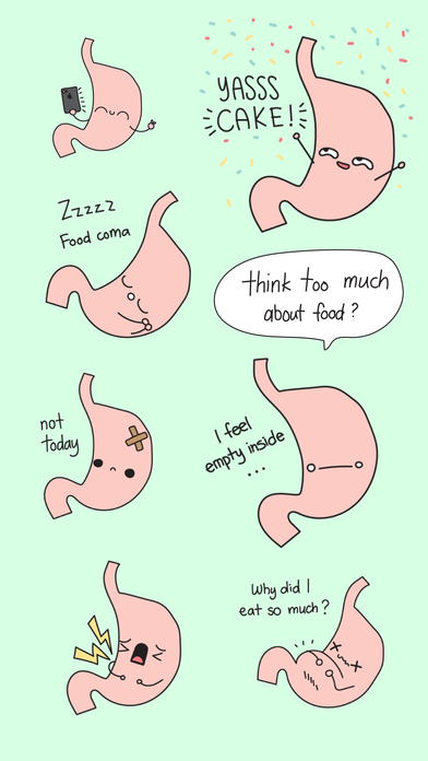 Grumpee The Hangry Stomach Stickers screenshot 2