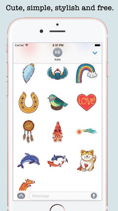 Cute Art Stickers For iMessage screenshot 4