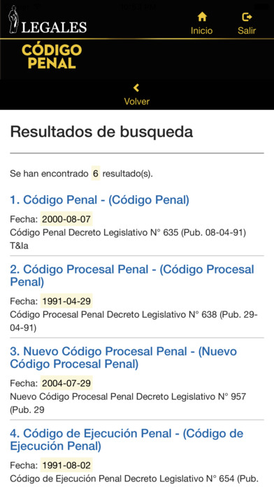 Legales Código Penal screenshot 4