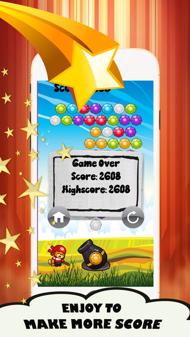 Diamond bubble mania: Bubbles ball shooter games screenshot 3