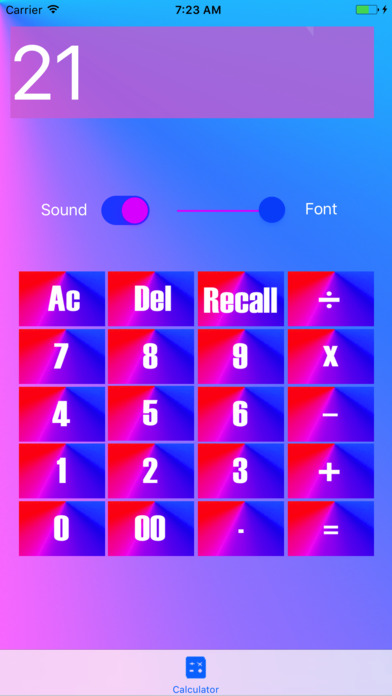 Calculator (Recall Musical) screenshot 2