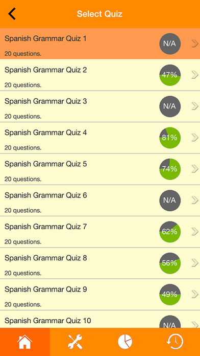 Spanish Grammar Quizzes screenshot 2