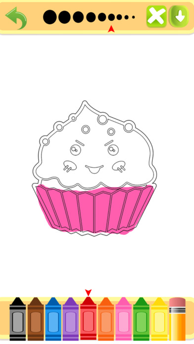 Cute Tasty Cupcakes Coloring Book screenshot 3