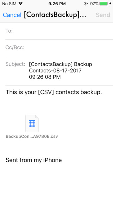 My Cleaner Contacts Backup Pro screenshot 3