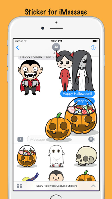 Scary Halloween Costume Stickers screenshot 2