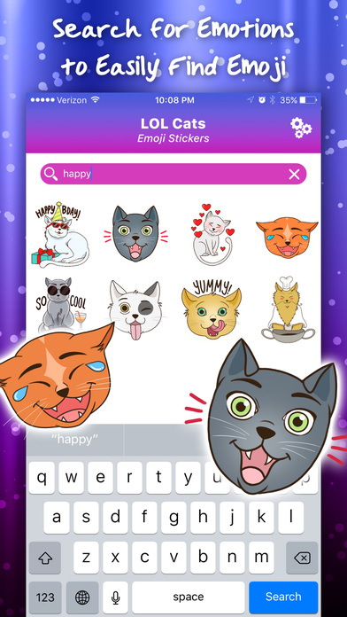 LOL Cats Emoji Stickers screenshot 4