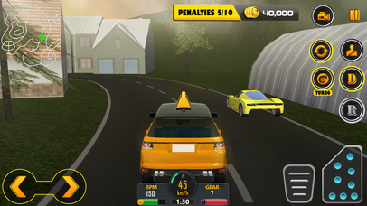 Crazy Hill Speed Taxi Driving 3D screenshot 2