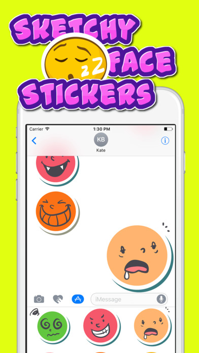 Sketchy Face Stickers screenshot 3
