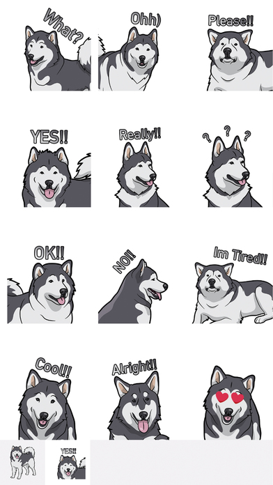 MalamuteMoji - Alaskan Malamute Emoji & Stickers screenshot 3