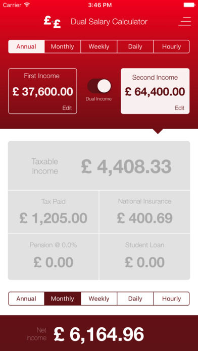 UK Dual Salary Calculator screenshot 3