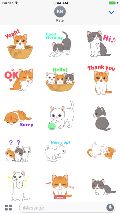 Pet Kitty Animated Stickers screenshot 2