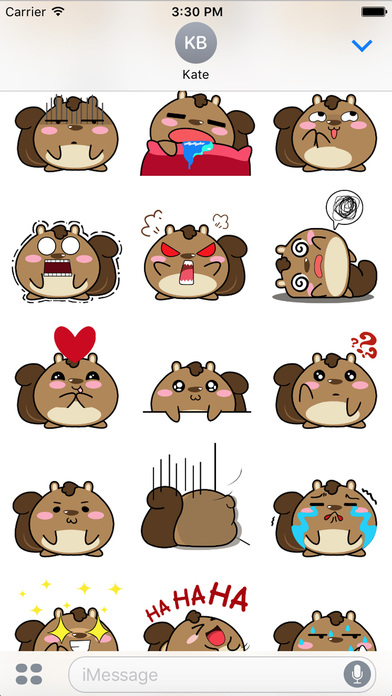 Obesity Mei - Squirrel Animal Emoji GIF screenshot 2