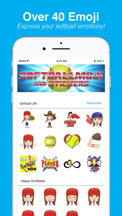 SoftballMoji and Stickers screenshot 2